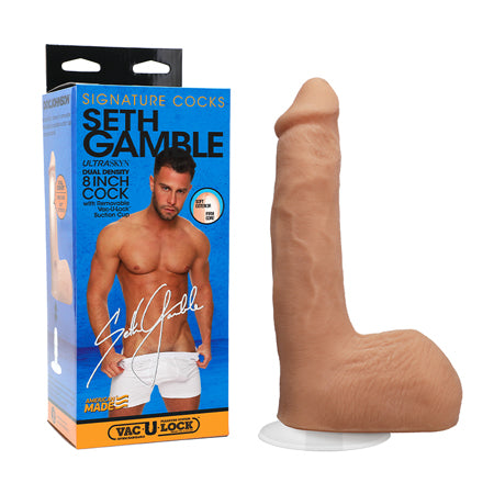 Signature Cocks Seth Gamble 8-Inch ULTRASKYN Cock with Removable Vac-U-Lock Suction Cup
