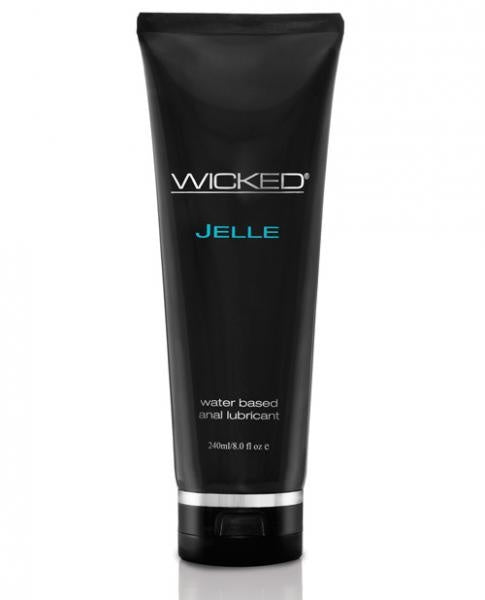 Lubricante anal a base de agua Wicked Jelle, 8 onzas