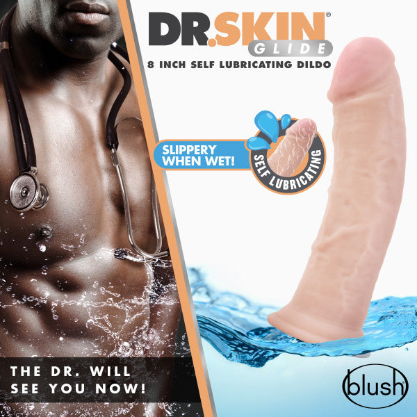 Dr. Skin Glide - 8 Inch Self Lubricating Dildo