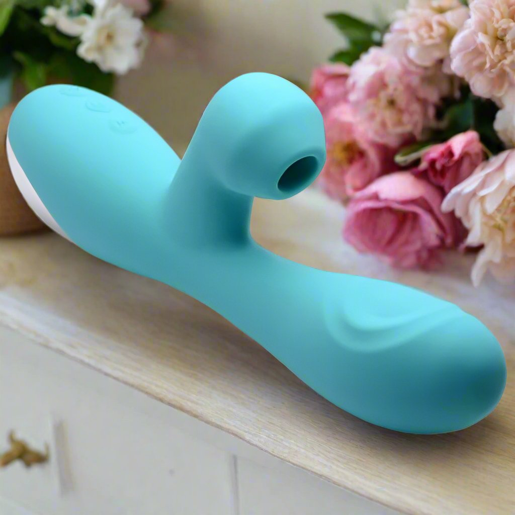 10x vibrador de conejo con succión de silicona