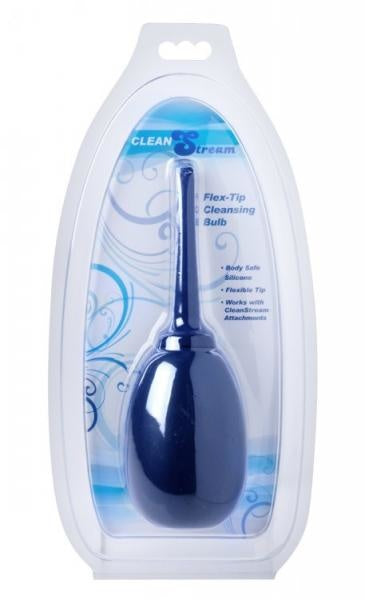 Bombilla de enema de limpieza de punta flexible azul
