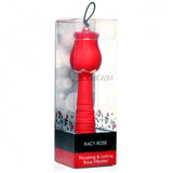 Bloomgasm Racy Rose Vibrador para Empujar y Lamer - Rojo